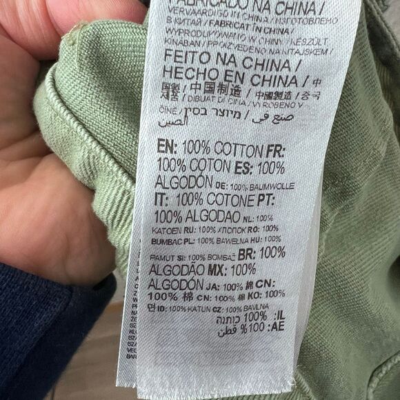 Billabong Olive Green Carpenter Pants Women’s Utility Workwear Cotton Straight L - Picture 6 of 9